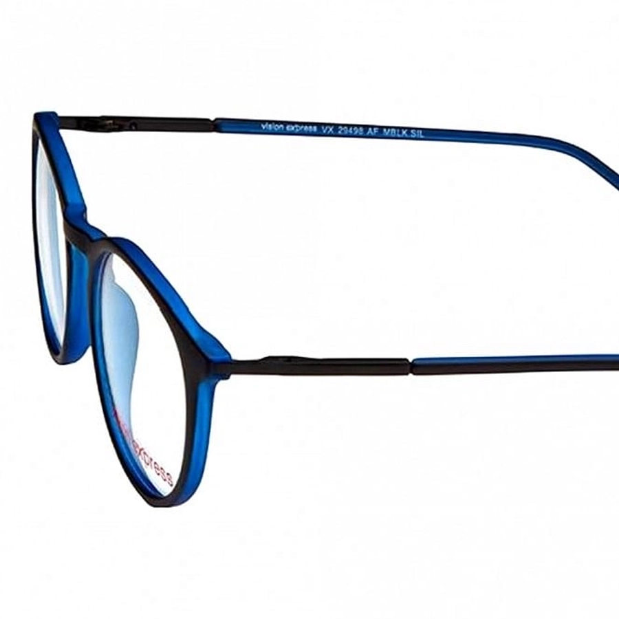 Full Rim Polycarbonate Round Black Medium Vision Express 29498 Eyeglasses