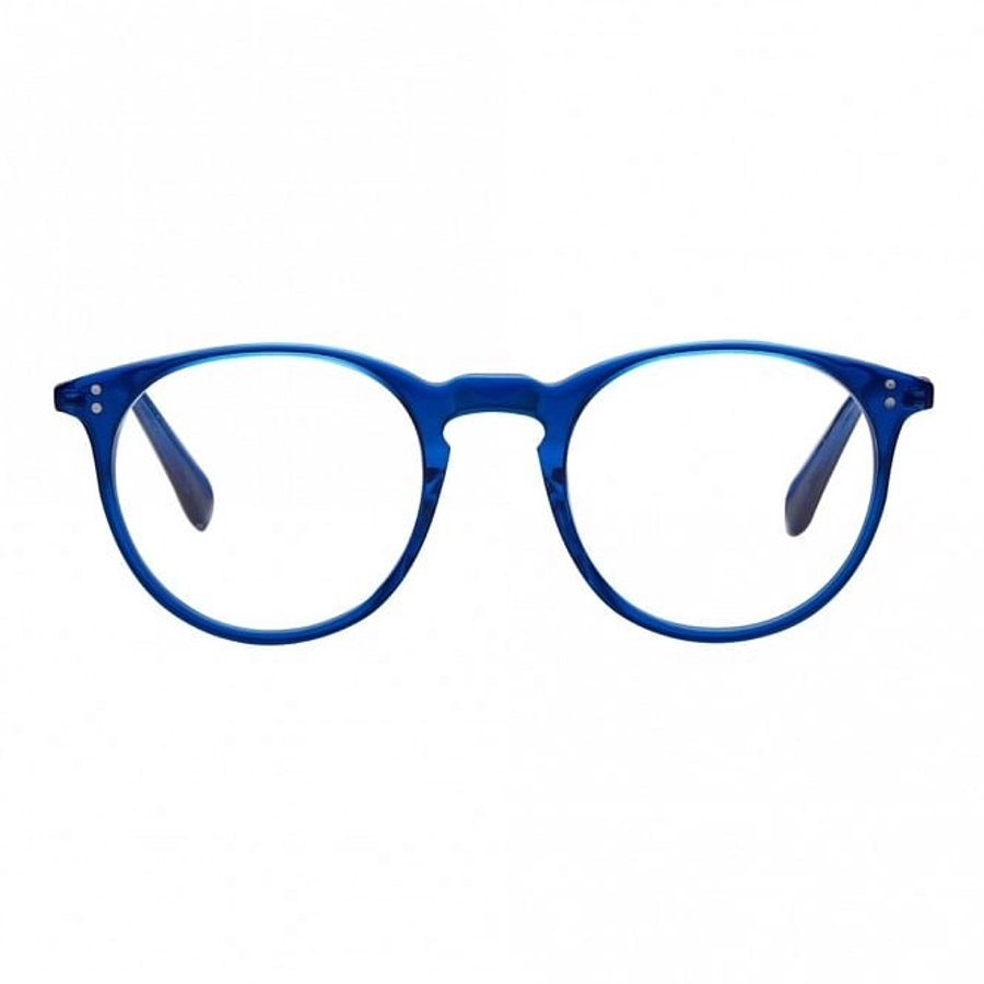 Full Rim Acetate Round Blue Medium Vision Express 29499 Eyeglasses