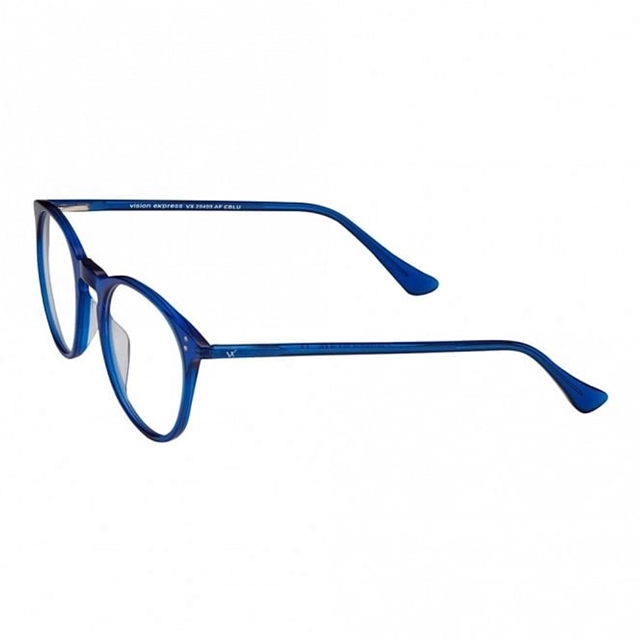 Full Rim Acetate Round Blue Medium Vision Express 29499 Eyeglasses