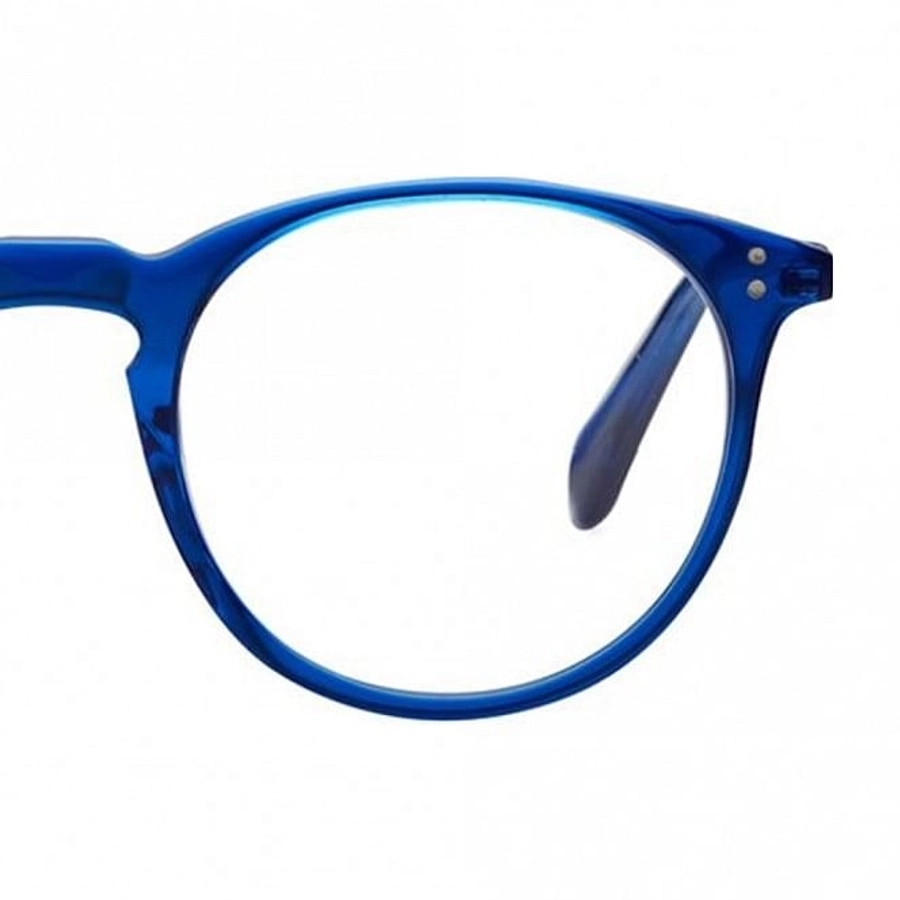 Full Rim Acetate Round Blue Medium Vision Express 29499 Eyeglasses
