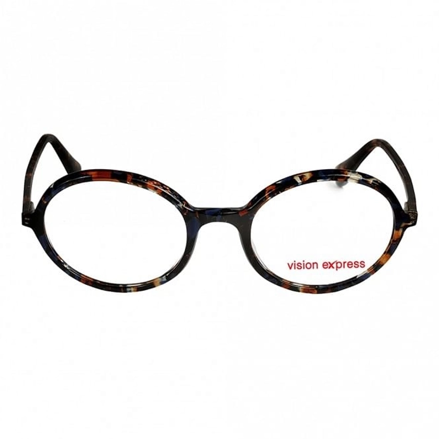 Full Rim Acetate Round Brown Medium Vision Express 12072 Eyeglasses