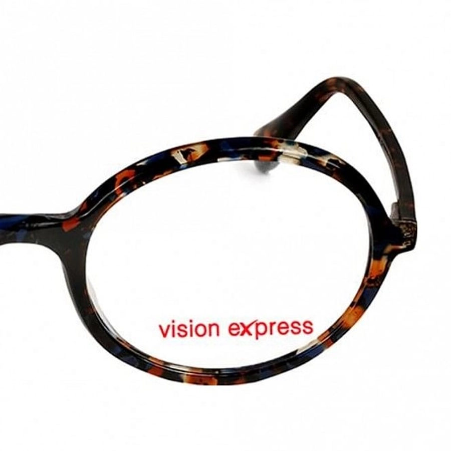 Full Rim Acetate Round Brown Medium Vision Express 12072 Eyeglasses