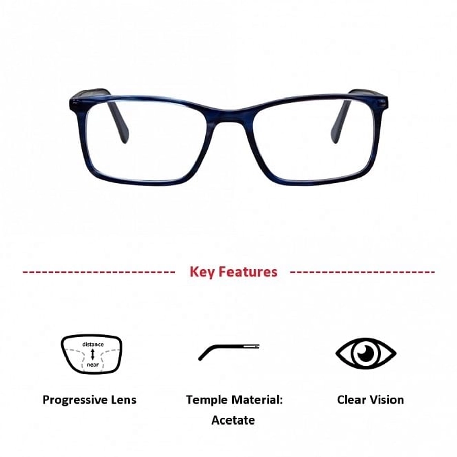 Full Rim Acetate Rectangle Grey Medium Vision Express 29502 Eyeglasses