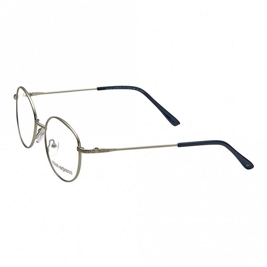 Full Rim Metal Round Silver Unisex Medium Vision Express 12042 Eyeglasses