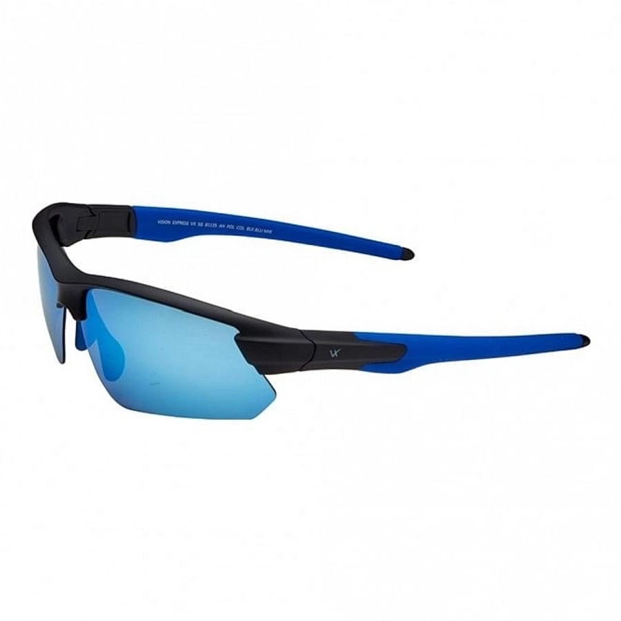 Rectangle Polarised Lens Blue Mirror Half Rim Medium Vision Express 81135P Sunglasses