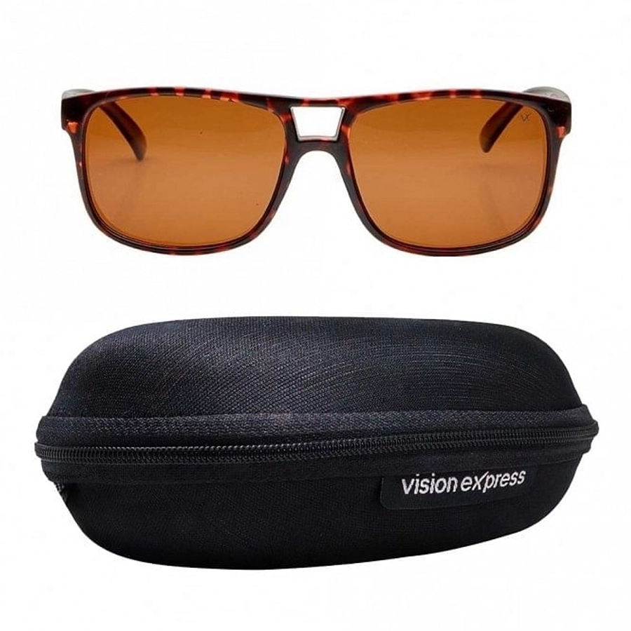 Rectangle Polarised Lens Brown Solid Full Rim Medium Vision Express 21783P Sunglasses