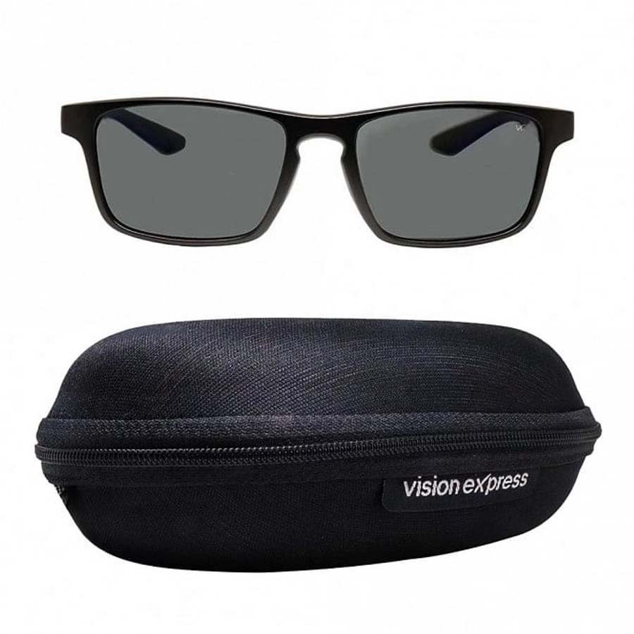 Rectangle Polarised Lens Grey Solid Full Rim Medium Vision Express 21786P Sunglasses