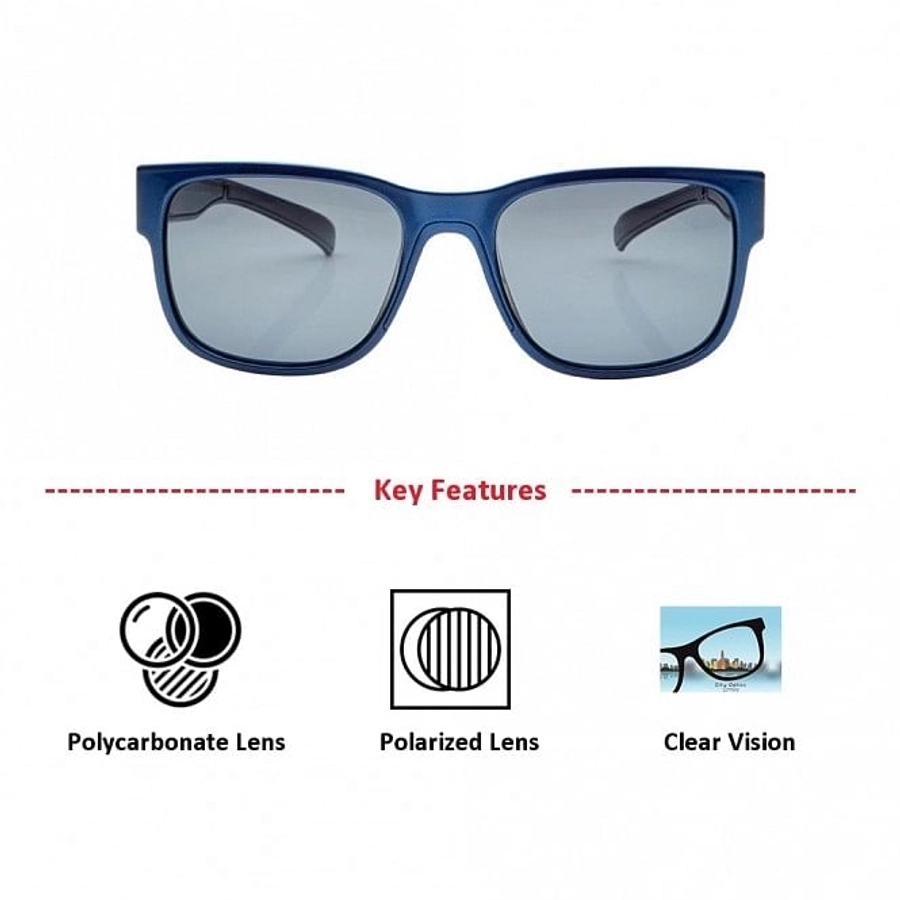 Buy Rectangle Polarised Lens Grey Solid Full Rim Medium Vision Express