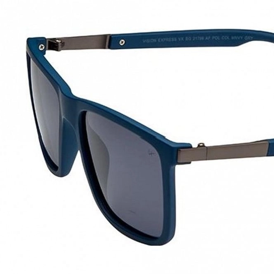 Rectangle Polarised Lens Grey Solid Full Rim Medium Vision Express 21798P Sunglasses