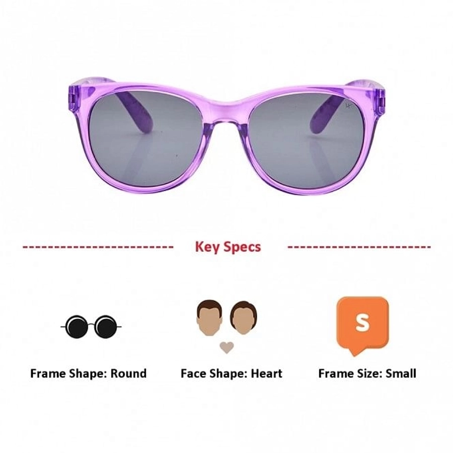 Round Grey Polycarbonate Small Vision Express 51189 Kids Sunglasses