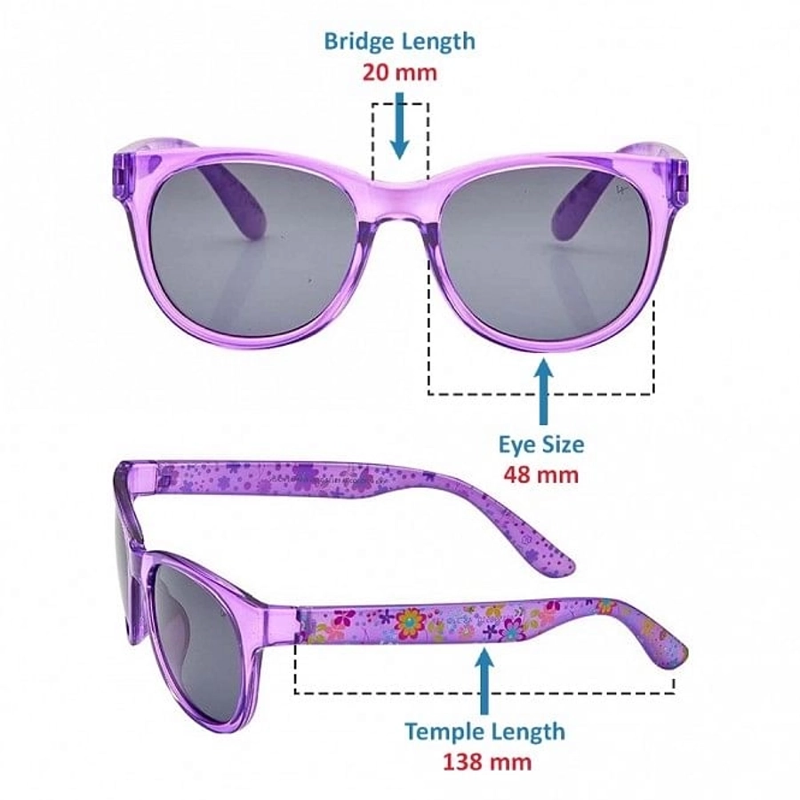 Round Grey Polycarbonate Small Vision Express 51189 Kids Sunglasses
