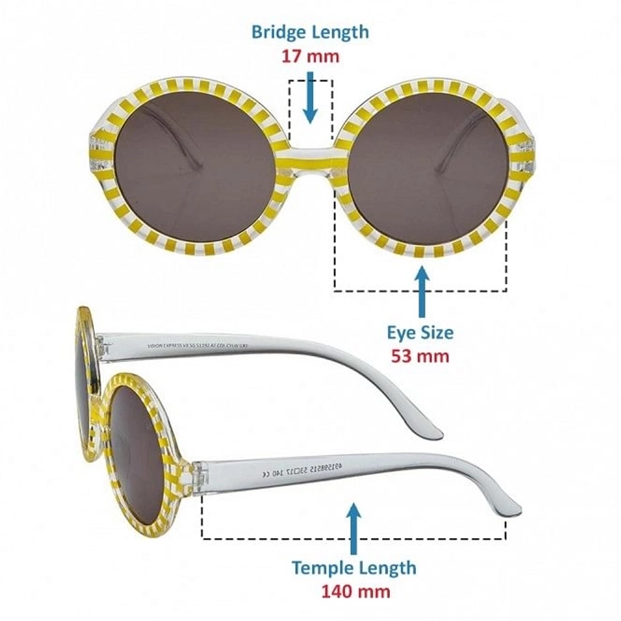 Round Grey Polycarbonate Small Vision Express 51192 Kids Sunglasses
