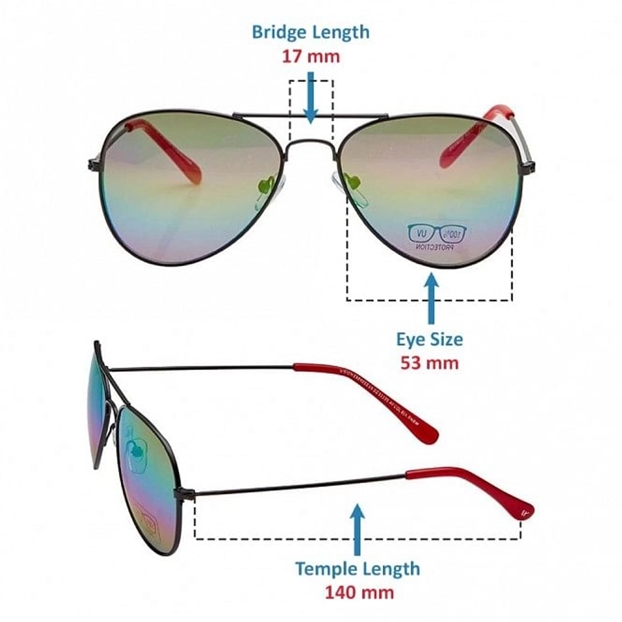 Aviator Mirror Polycarbonate Small Vision Express 51195 Kids Sunglasses