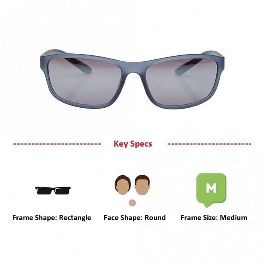 Rectangle Grey Polycarbonate Full Rim Medium Vision Express 81185 Sunglasses