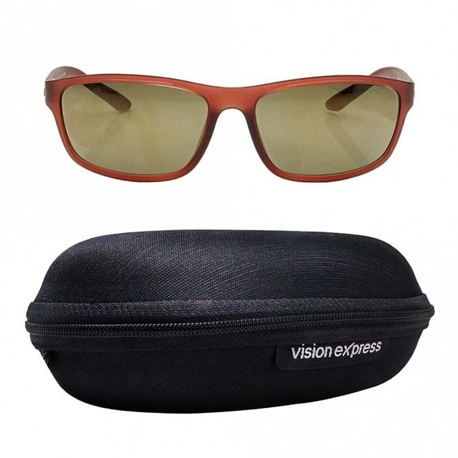 Rectangle Gold Polycarbonate Full Rim Medium Vision Express 81185 Sunglasses