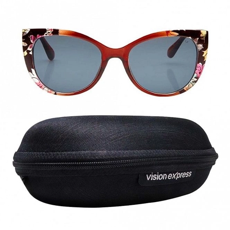 Cat eye Grey Polycarbonate Full Rim Medium Vision Express 41382 Sunglasses