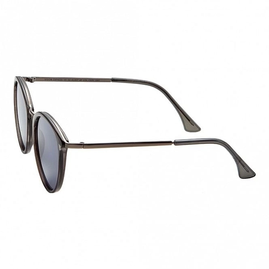 Round Grey Polycarbonate Full Rim Medium Vision Express 41397 Sunglasses