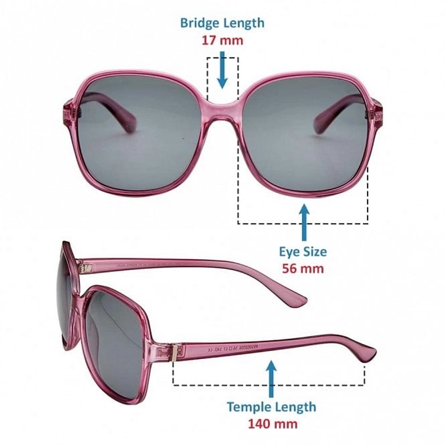 Buy Rectangle Polarised Lens Grey Solid Full Rim Medium Vision Express 41405P Sunglasses Online