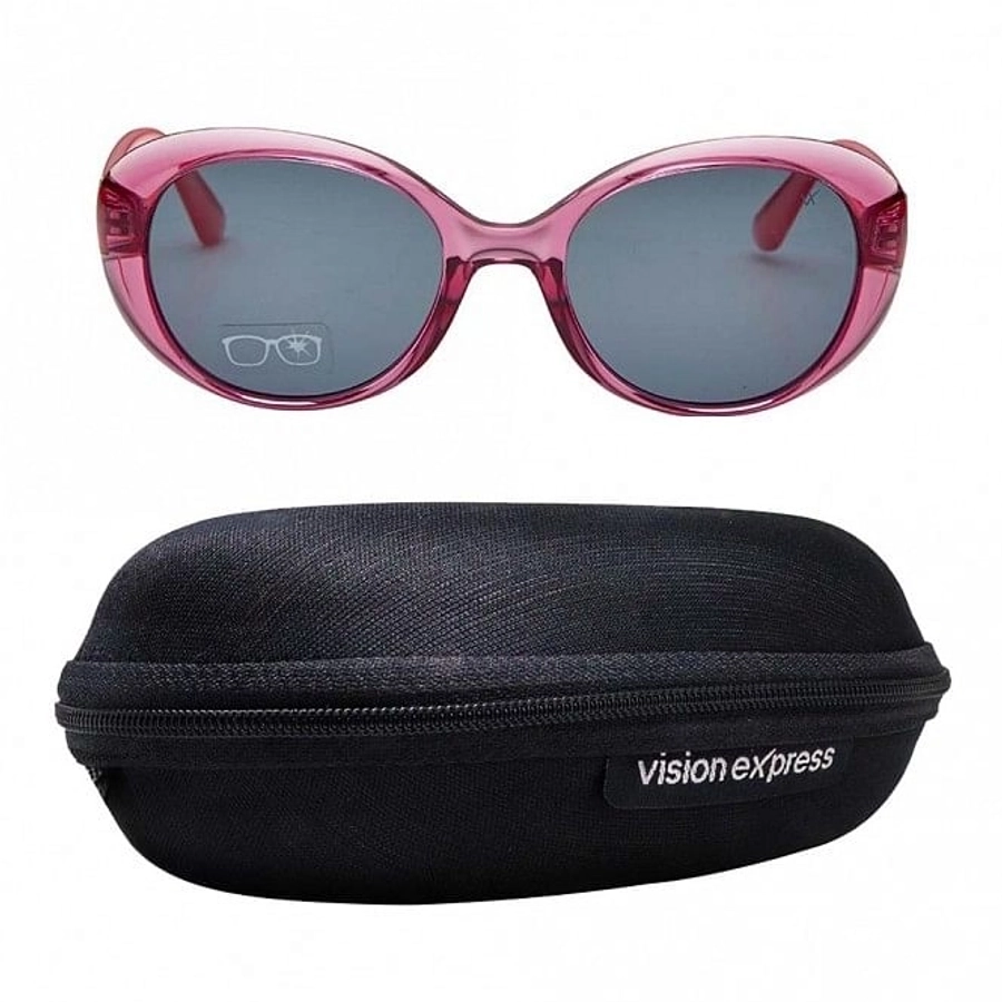 Oval Polarised Lens Grey Solid Full Rim Medium Vision Express 41409P Sunglasses