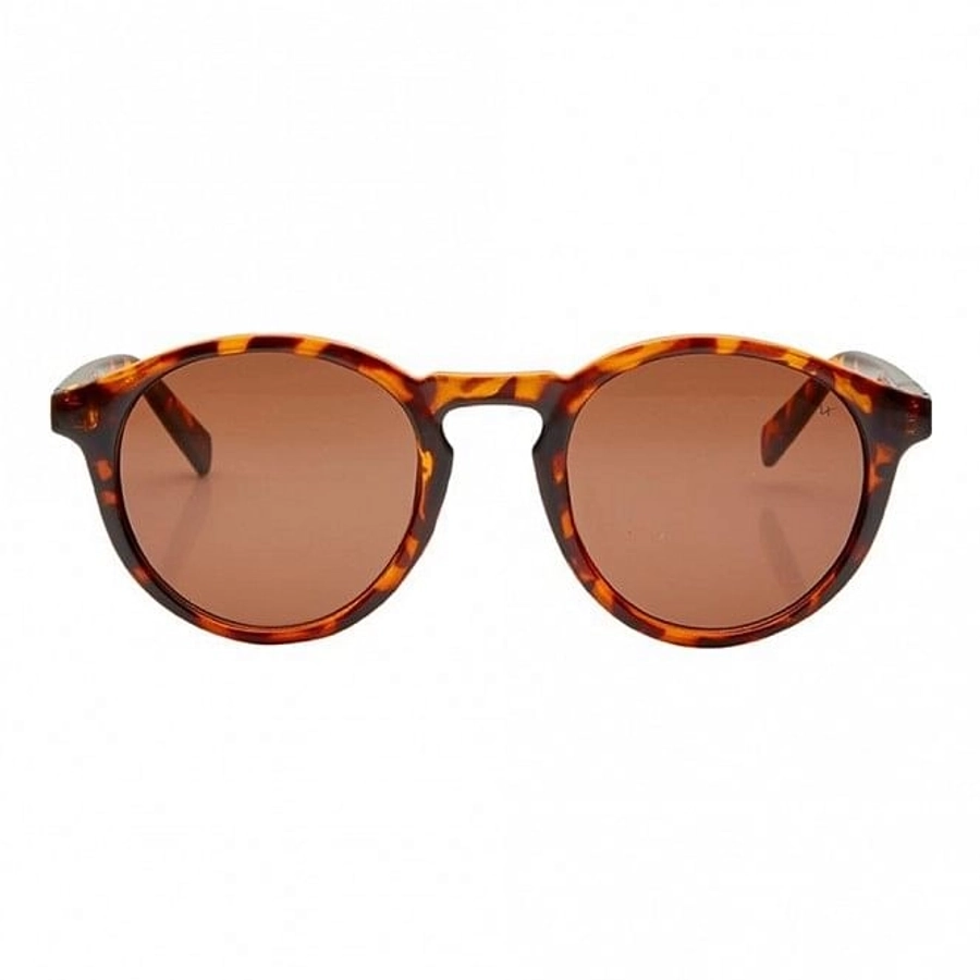Round Brown Polycarbonate Full Rim Medium Vision Express 21800 Sunglasses