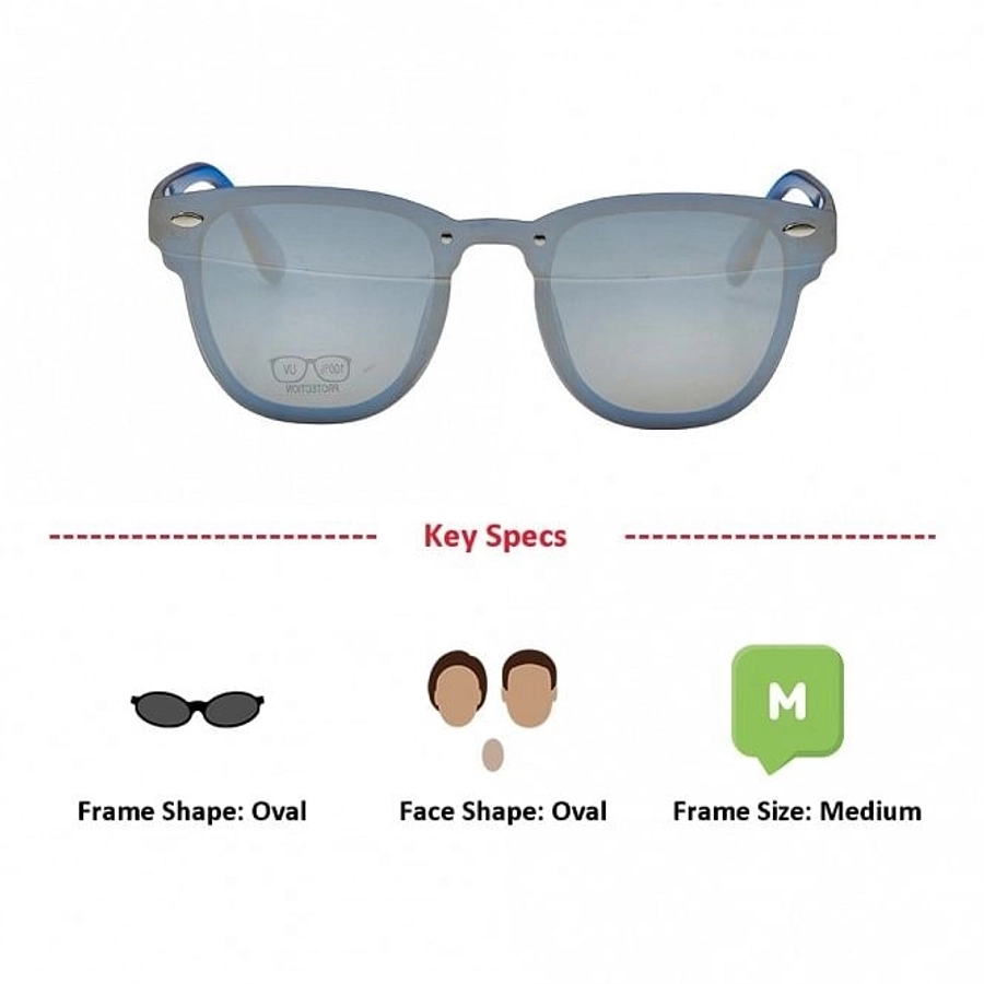 Oval Blue Gradient Polycarbonate Full Rim Medium Vision Express 21804 Sunglasses