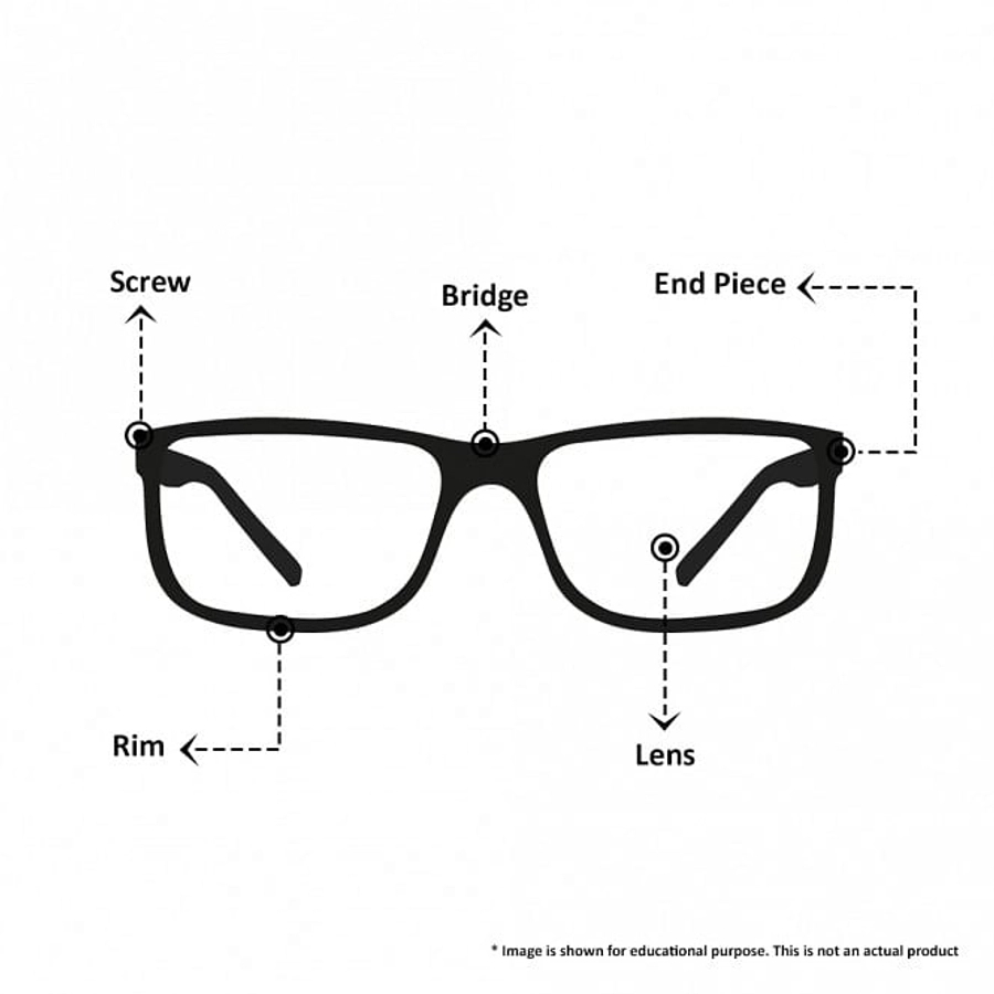 Full Rim Metal Rectangle Gun Metal Medium Vision Express 29511MF Eyeglasses