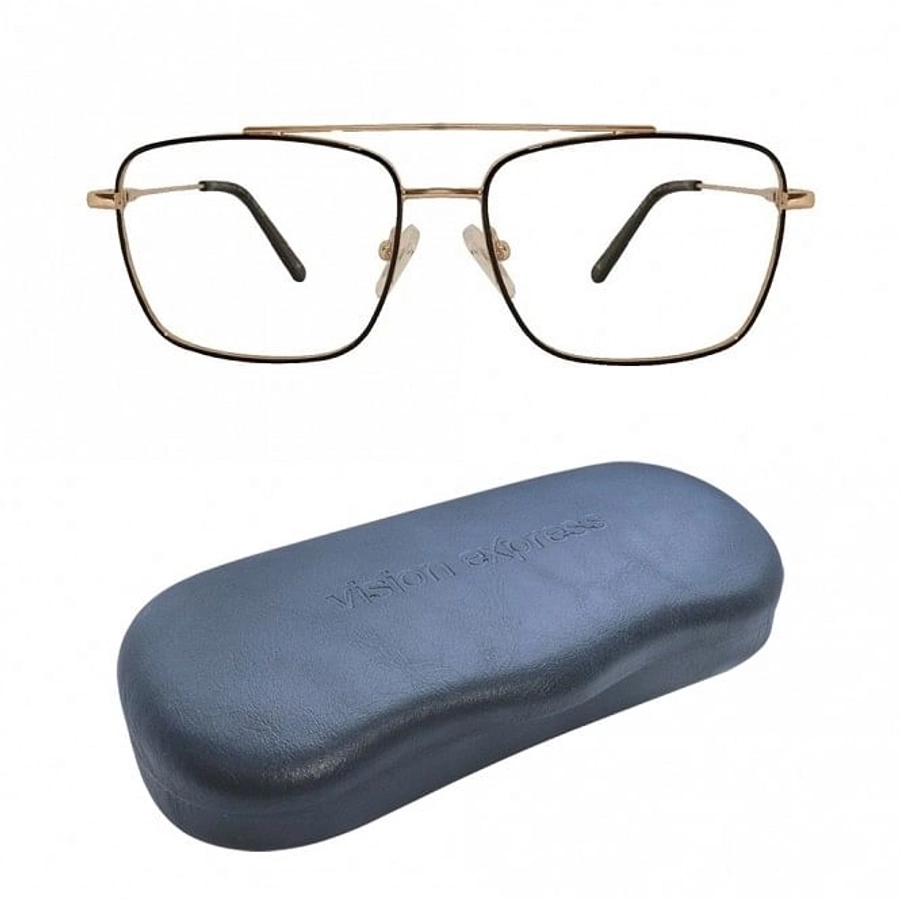 Full Rim Metal Rectangle Gold Medium Vision Express 29512MF Eyeglasses
