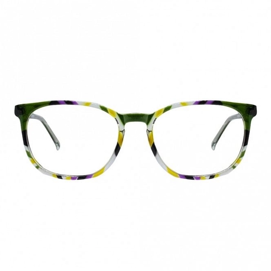 Full Rim Acetate Round Green Unisex Medium Vision Express 12086AF Eyeglasses