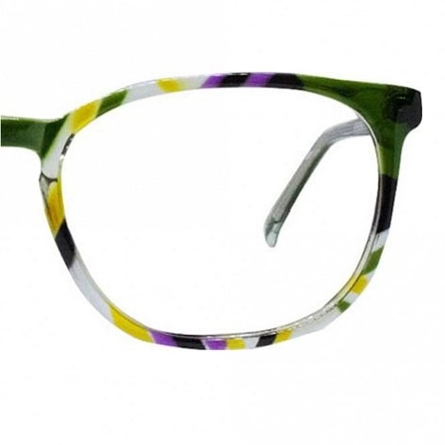 Full Rim Acetate Round Green Unisex Medium Vision Express 12086AF Eyeglasses