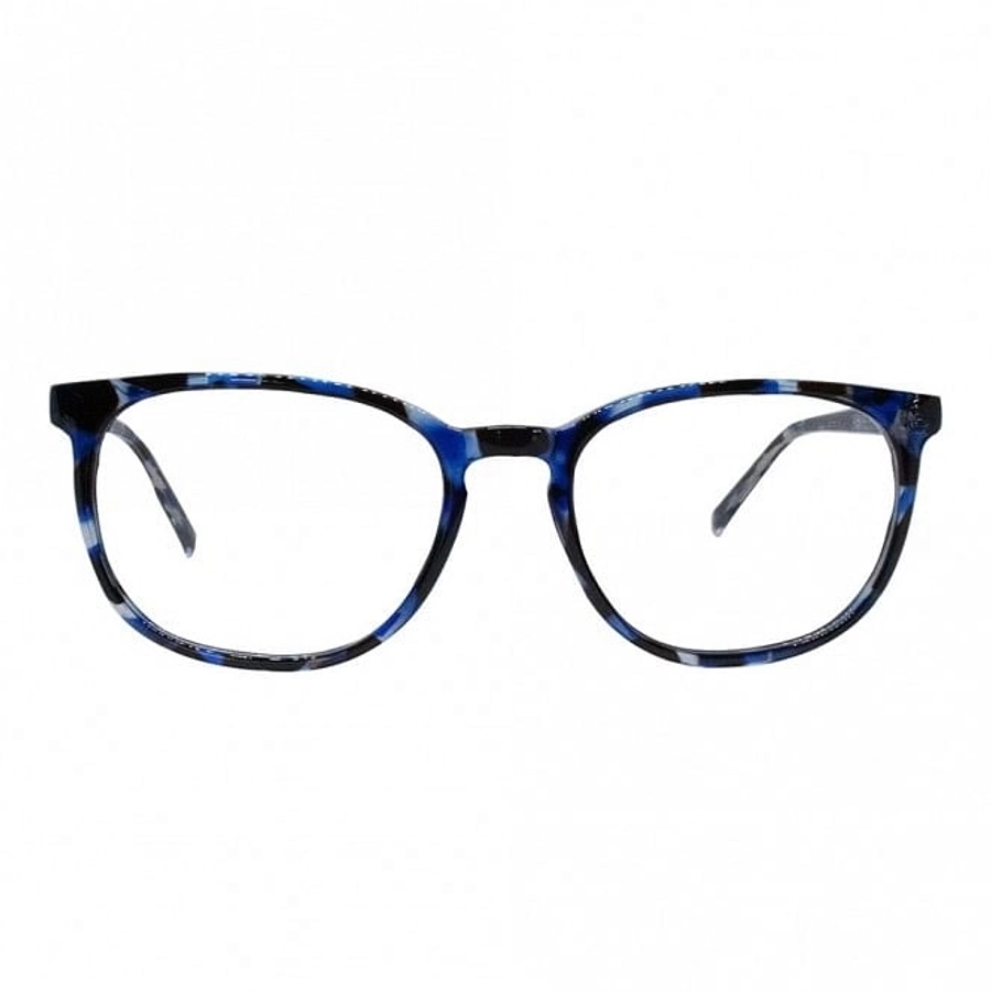 Full Rim Acetate Round Blue Unisex Medium Vision Express 12086AF Eyeglasses