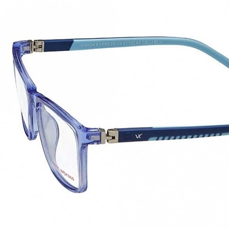 Rectangle Blue Polycarbonate Medium Vision Express 61350 Kids Eyeglasses