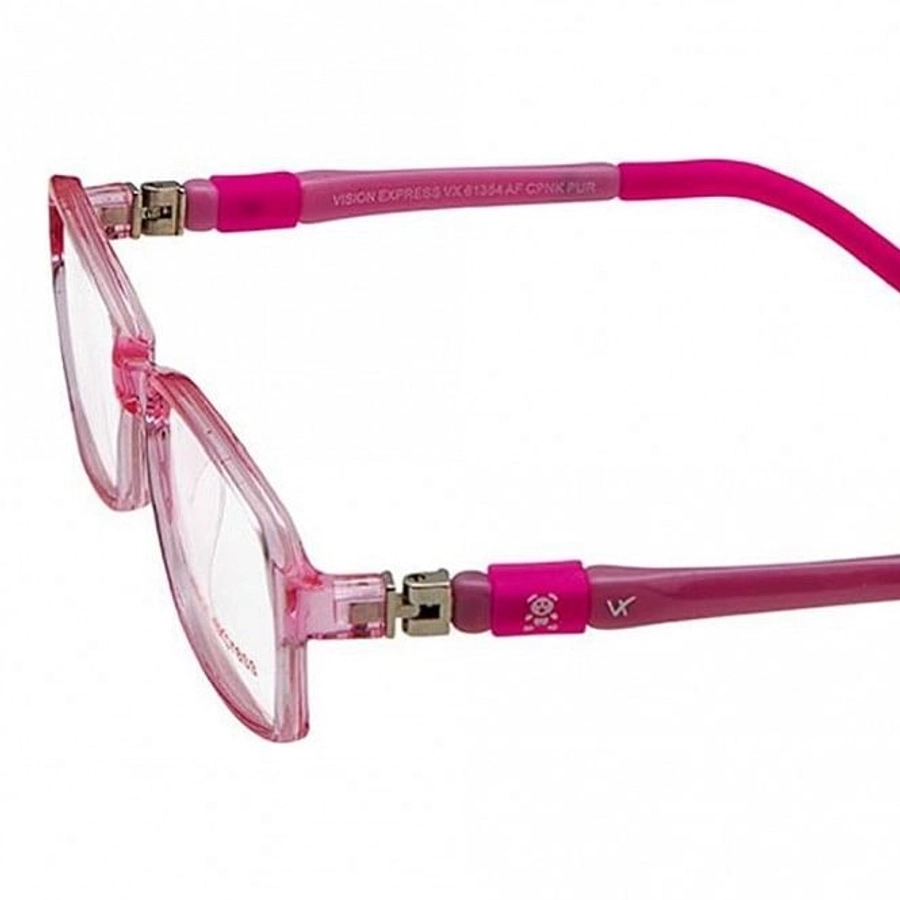 Rectangle Pink Polycarbonate Medium Vision Express 61354 Kids Eyeglasses