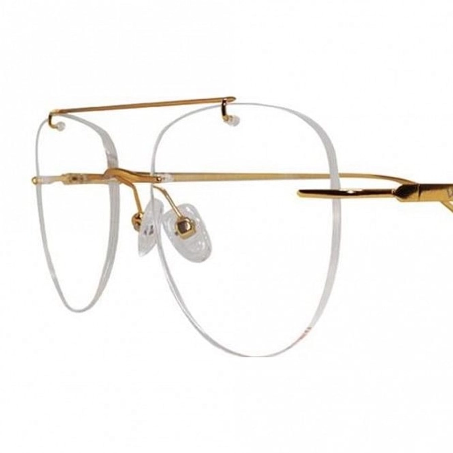 Rimless Metal Aviator Gold Unisex Medium Vision Express 12090MR Eyeglasses