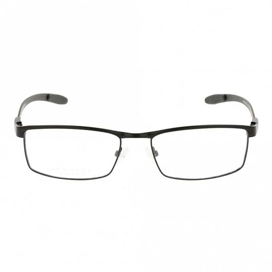 Full Rim Metal Rectangle Black Large Heritage HEOM5022 Eyeglasses