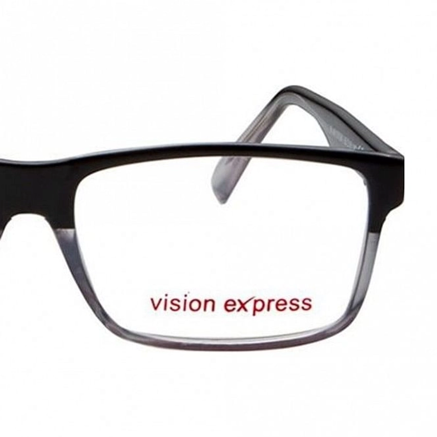 Blue Shield (Zero Power) Computer Glasses : Full Rim Rectangle Black Polycarbonate Large 12011