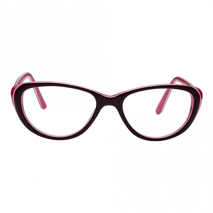 Blue Shield (Zero Power) Computer Glasses : Full Rim Cat Eye Purple Acetate Medium 49051