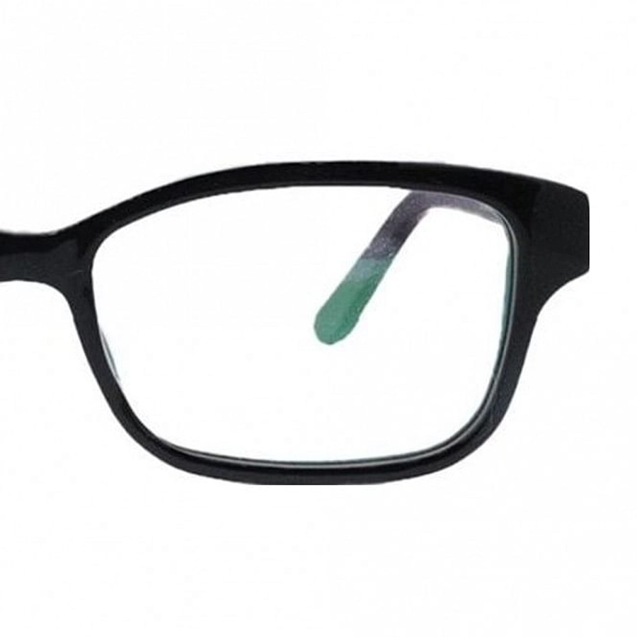 Blue Shield (Zero Power) Kids Computer Glasses: Oval Black Acetate Large 61405AF