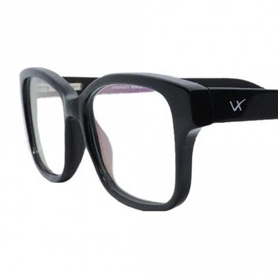Blue Shield (Zero Power) Kids Computer Glasses: Oval Black Acetate Large 61405AF