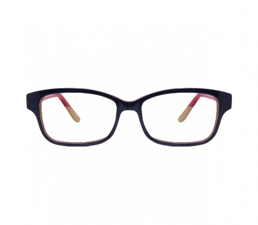 Blue Shield (Zero Power) Kids Computer Glasses: Oval Blue Acetate Large 61405AF