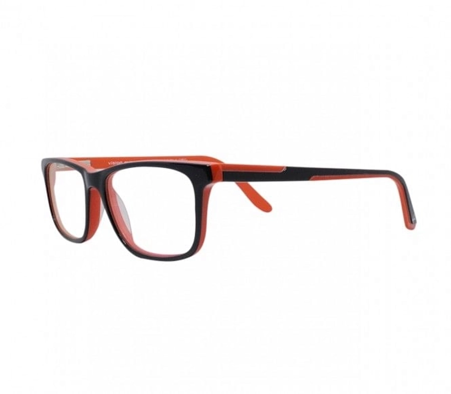 Blue Shield (Zero Power) Kids Computer Glasses: Rectangle Black Acetate Medium 61407AF