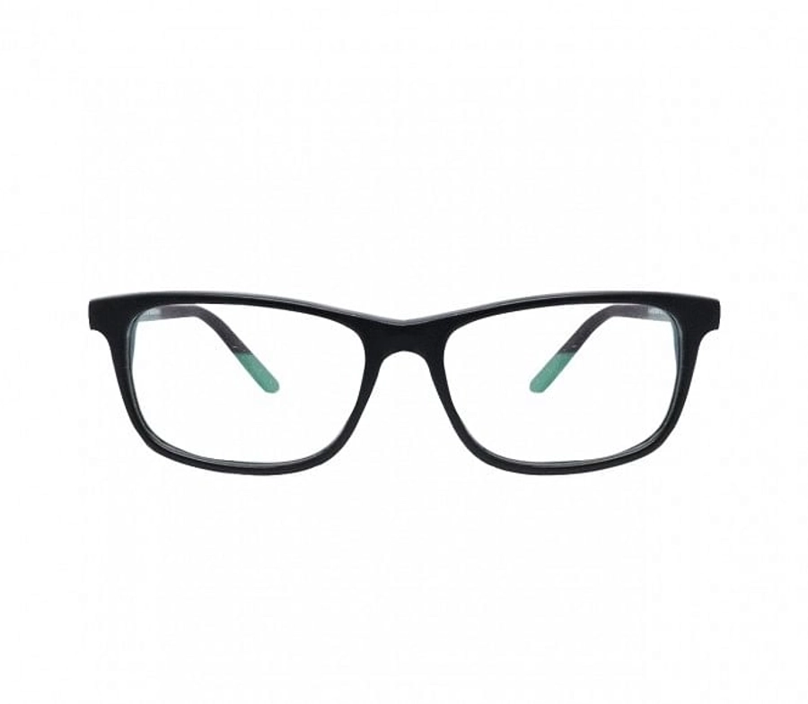 Blue Shield (Zero Power) Kids Computer Glasses: Rectangle Black Acetate Medium 61407AF