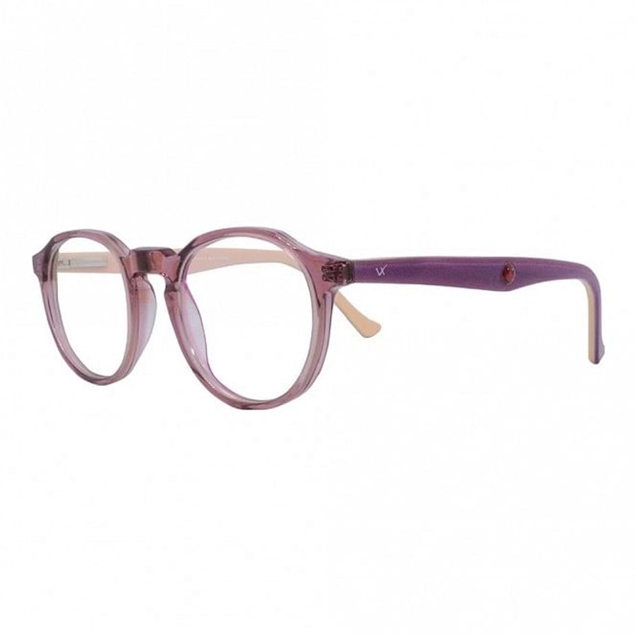 Blue Shield (Zero Power) Kids Computer Glasses: Round Pink Acetate Small 61411AF
