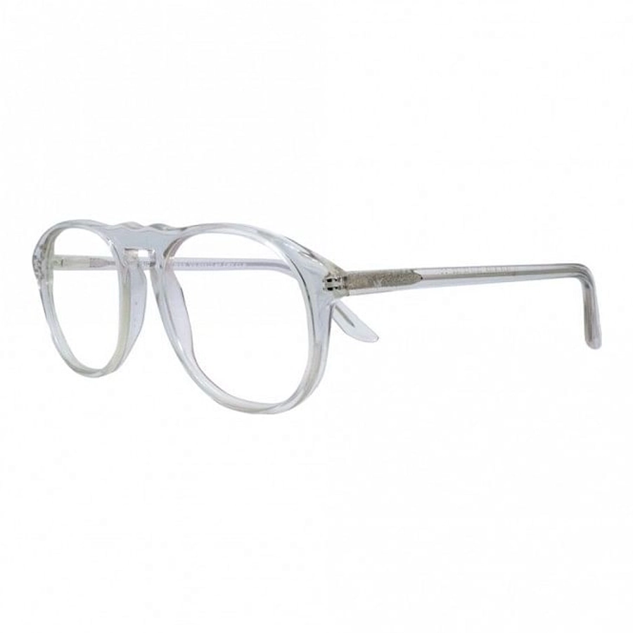 Blue Shield (Zero Power) Kids Computer Glasses: Round Clear Crystal Acetate Large 61412AF
