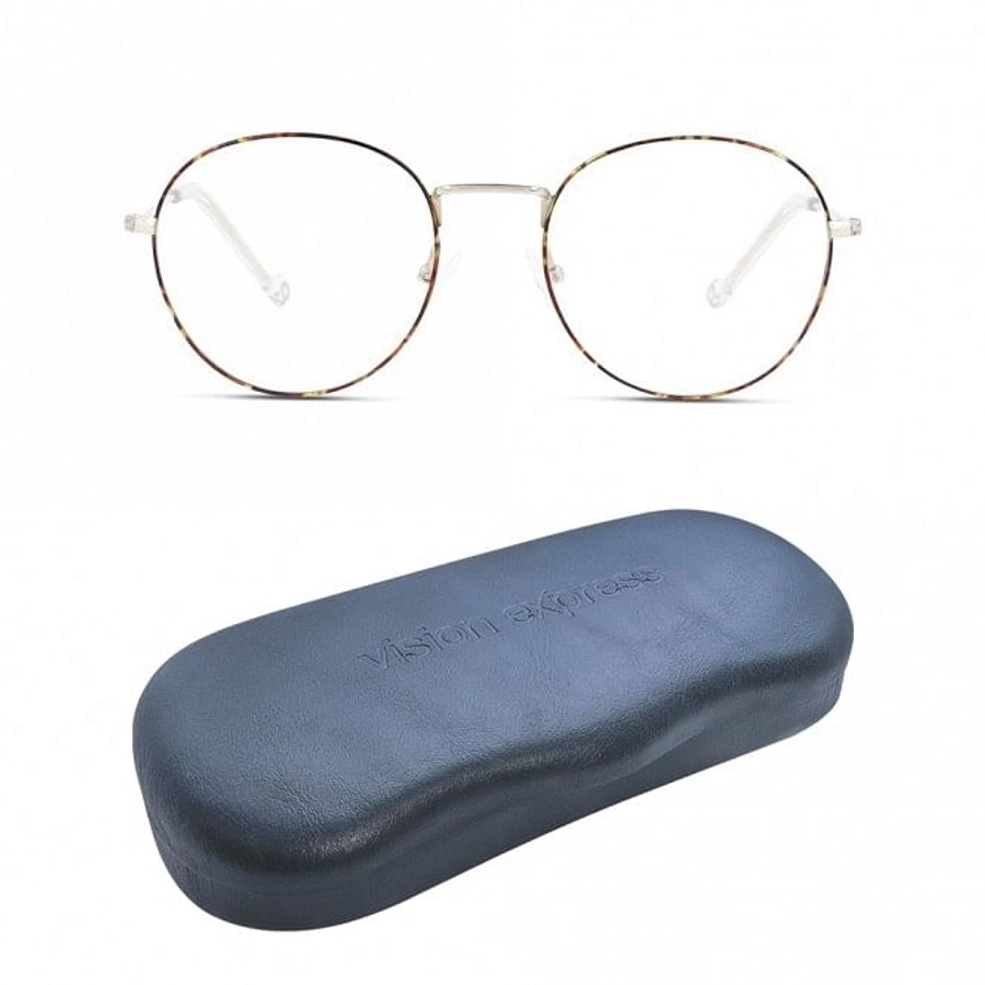 Full Rim Stainless steel Round Brown Medium Unofficial UNOM0065 Eyeglasses