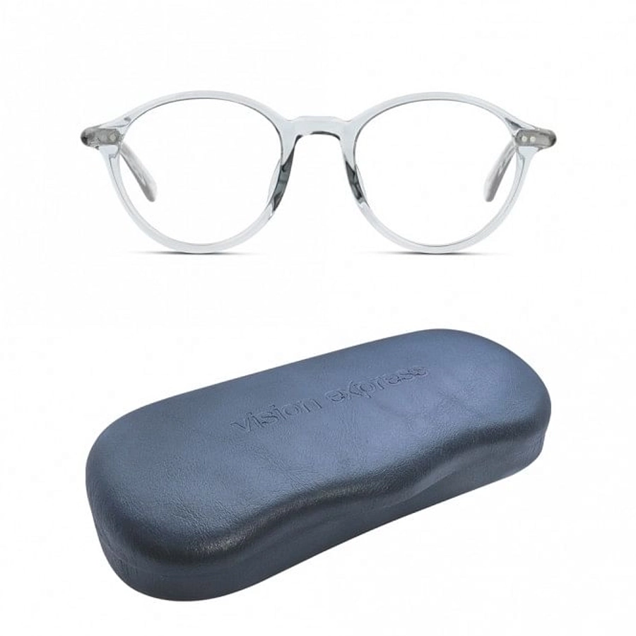 Full Rim Acetate Round Grey Medium Unofficial UNOM0185 Eyeglasses