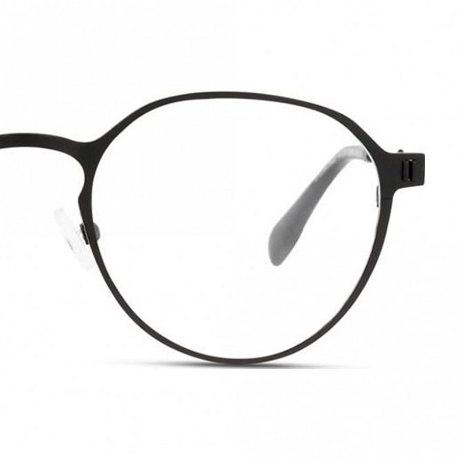 Full Rim Titanium Round Black Medium Heritage HEOM5019 Eyeglasses