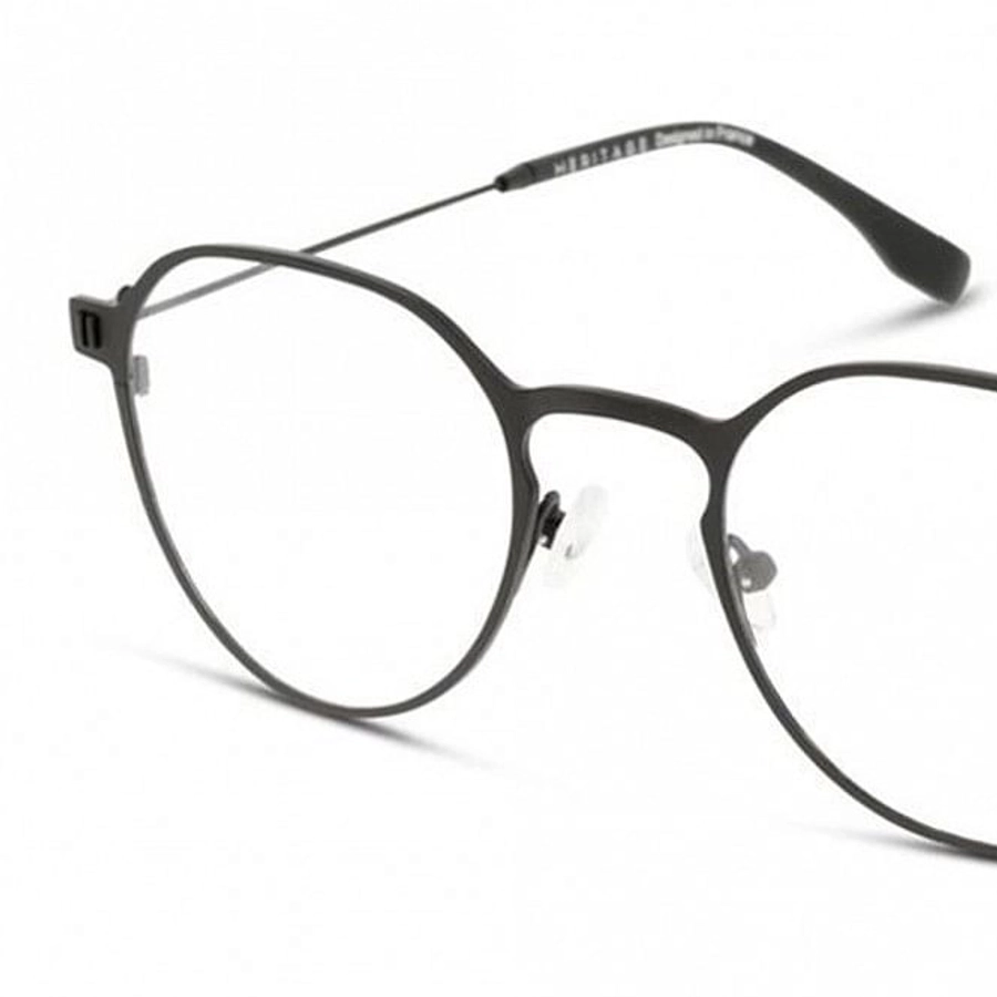 Full Rim Titanium Round Black Medium Heritage HEOM5019 Eyeglasses