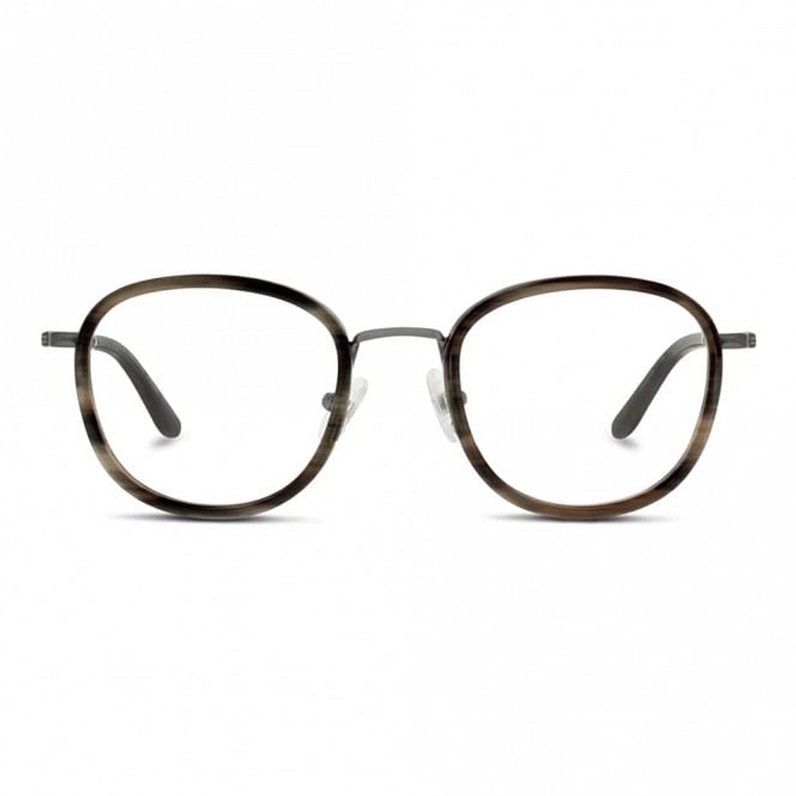 Full Rim Stainless steel Round Grey Male Medium Heritage HEHM02 Eyeglasses