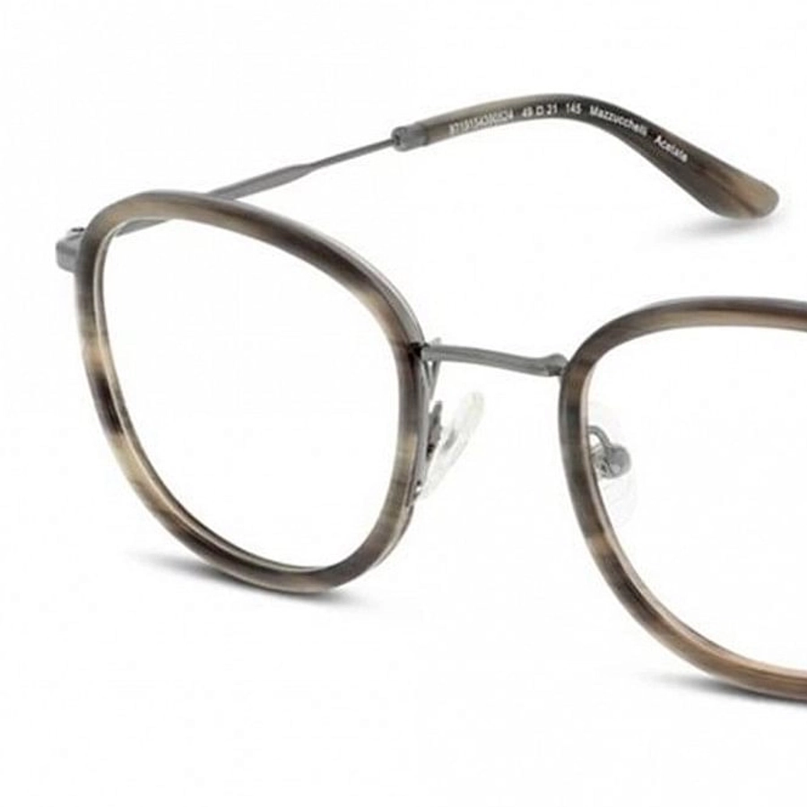 Full Rim Stainless steel Round Grey Male Medium Heritage HEHM02 Eyeglasses