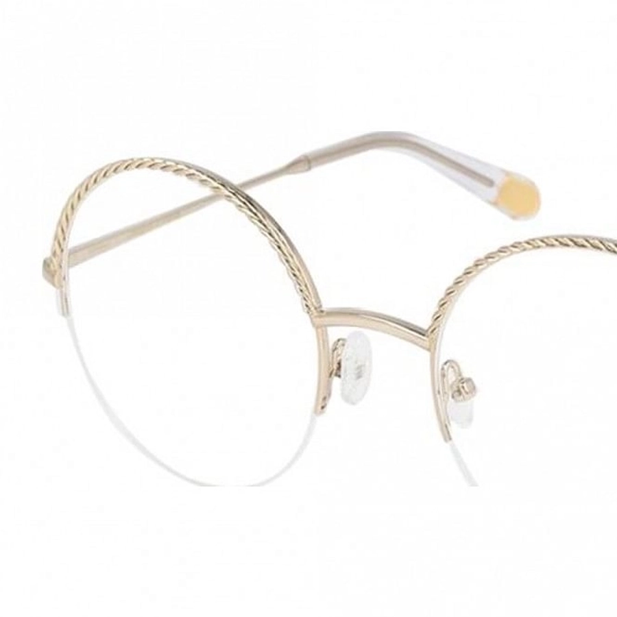 Half Rim Stainless steel Round Gold Female Medium Sensaya SYOF0001 Eyeglasses